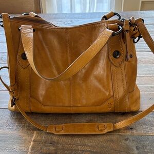 FRYE Tan Leather Shoulder Bag